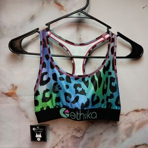 NWT Ethika Leopard Print S Bra